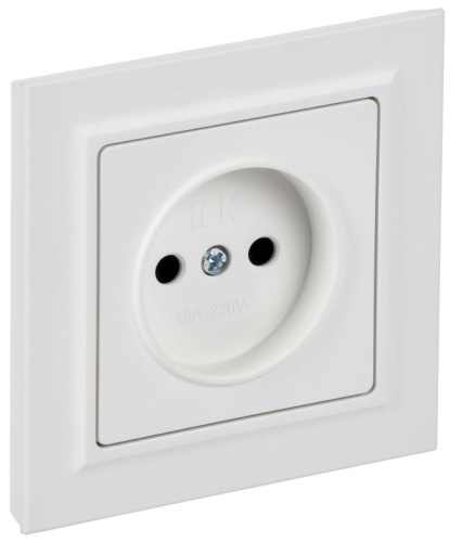 Розетка BRITE РСР10-1-0-БрАБ 10А в сборе без заземл. без защ. шторок арктич. бел. IEK BR-R10-10-K91-F Розетка BRITE РСР10-1-0-БрАБ 10А в сборе без заземл. без защ. шторок арктич. бел. IEK BR-R10-10-K91-F
