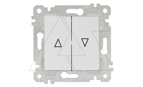 Rita - Выключатель для управления рольставнями, пруж. зажимы, белый | код 2200-406-0101 | Mutlusan
