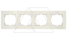 Rita - Рамка 4 поста, горизонтальный монтаж, серый | код 2220-800-1403 | Mutlusan