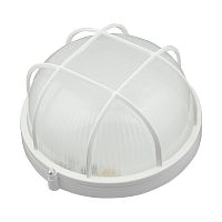 Светильник светодиодный влагозащищенный ULW-K22A 8W/6000K IP54 WHITE . Круг с решеткой. Дневной белый свет (6000K). 600Лм. Диаметр 188мм. Корпус белый. ТМ Uniel. | код UL-00005234| UNIEL