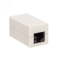 Адаптер проходной RJ45-RJ45 кат.5E неэкранир. TERACOM бел. | код TRC-INLC-2RJ45-5EUTP-WH | EKF