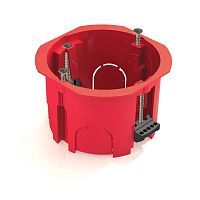 Коробка установочная D65x45мм для скрытого монтажа в полых стенах (с саморезами, с пластиковыми зажимами) (CHINT) | код 8810008 | CHINT