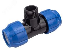 Тройник переходной компрессионный ПНД ВР 25-3/4-25 (60/15) | код 1210022503425 | Valfex