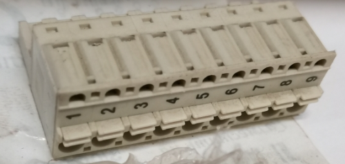 Колодка клеммная, 9 пол., пружина, каб. спереди, L44470901501 | код 1SSS444709R1100 | ABB