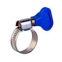 Хомут червячный 10-16/9-0,7мм, с ключом, нержавеющая сталь W2, (50 шт/уп) REXANT | код 07-0710-1 | REXANT