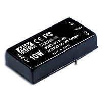 Источник питания DC-DC, 10Вт, вход 36…72В, стабил. выход 12В/84…840мА, изоляция 1000В DC, 50.8х25.4х11.27мм., -25С…+71С | код SKE10C-12 | MeanWell