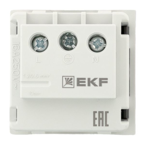 Розетка 45х45 с зазем., с защ. шторками, 90 градусов, черная, матовая EKF | код E2MR16-028-30 | EKF фото 4