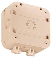 Коробка монтажная распределительная 133х120х60 мм для видеокамер двухкомпонентная HF IP68 бежевая | код 67080БЖ | Ruvinil