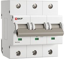 Автоматический выключатель ВА 47-125 3P 25А (C) 15кА PROXIMA EKF | код mcb47125-3-25C | EKF
