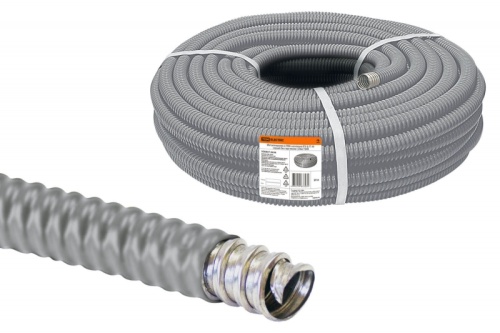 Металлорукав в ПВХ-изоляции РЗ-Ц-П 38 серый без протяжки (20м) TDM | код SQ0407-0438 | TDM Металлорукав в ПВХ-изоляции РЗ-Ц-П 38 серый без протяжки (20м) TDM | код SQ0407-0438 | TDM