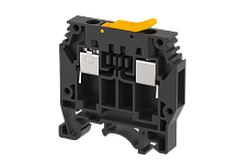 Клеммапроходная винтовая 6 мм2, с размыкателем, на 2 подключения, черная KUDT6(BK) | код 1104120005 | Elmex