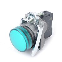 Лампа светосигнальная d22мм 24В DC зел. в сборе | код. SB4BVB3 | Systeme Electric