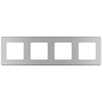 Рамка 4-м Inspiria алюм. Leg | код 673962 | Inspiria(группа Legrand)