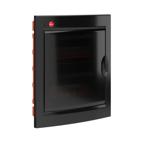 Щиток встраиваемый с дверцей24 мод.,IP41, черный, с клеммным блоком 63А и замком | код RB24B4TBDL | DKC Щиток встраиваемый с дверцей24 мод.,IP41, черный, с клеммным блоком 63А и замком | код RB24B4TBDL | DKC