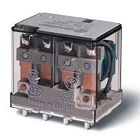 Миниатюрное силовое электромеханическое реле, монтаж на печатную плату, 4CO 12A, контакты AgNi, катушка 110В DC, влагозащита RTIII, опции: нет | код 564491100001 | FINDER