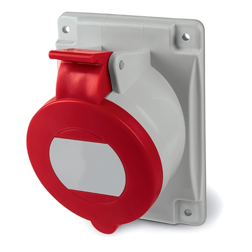 Розетка панельная с наклоном IP44 32А 3P+E 400В. Пружинный зажим. | код DIS4133266F | DKC Розетка панельная с наклоном IP44 32А 3P+E 400В. Пружинный зажим. | код DIS4133266F | DKC