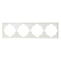 Рамка STRONG 4-постовая жемчуг KRANZ | код KR-78-0754-4 | KRANZ