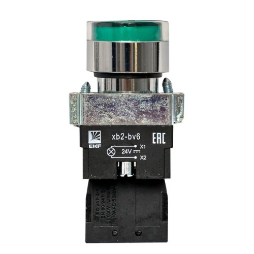 Кнопка BA31 с подстветкой 24В зеленая NO PROxima | код xb2-bw31-24 | EKF фото 5