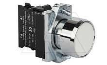 Кнопка плоская PB1S, белая, без фиксации, без подсветки, 1NO, 6A 230VAC/24VDC, 22mm, IP65 | код PB1S-10/w | АРТ