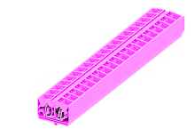 254349 Клемма TB 2-2 проходная фронт. подключение с защелк.ножками, сеч. 2.5мм2, розов., шт | код 254349 | SUPU