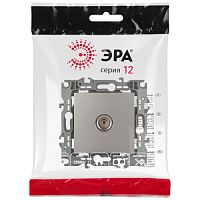 Розетка Серия 12 12-3101-16 TV одиночная, титан | код Б0065717 | ЭРА