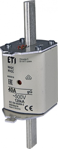 Предохранитель NH-2C/gG 40A 500V KOMBI | код 004185230 | ETI Предохранитель NH-2C/gG 40A 500V KOMBI | код 004185230 | ETI