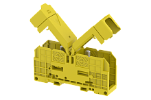 Клемма проходная болтовая 70 мм2, на высокие токи, на 2 подключения, с защитными крышками, желтая SPT70XL-YELLOW | код 4310450004 | Elmex