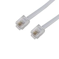 Телефонный шнур, удлинитель RJ-11(6P-4C), длина 20 метров, белый REXANT | код 18-3201 | REXANT