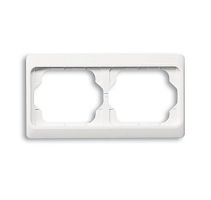 Рамка 2-постовая, горизонтальная, серия alpha exclusive, цвет белый глянцевый | код 1754-0-2999 | ABB