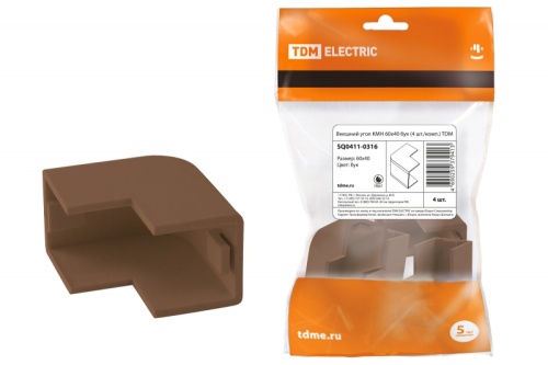 Внешний угол КМН 60х40 бук (4 шт./комп.) TDM | код SQ0411-0316 | TDM