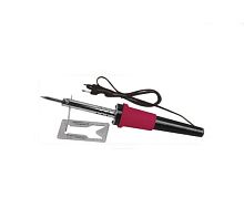 Паяльник 220 В, пластиковая ручка, доп-но подставка для паяльника и два сменных жала, D=5,8 мм, 60 Вт | код 60482 | FIT