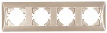 Рамка 4-местная Ugra, шампань | код С1140-027 | GUSI ELECTRIC