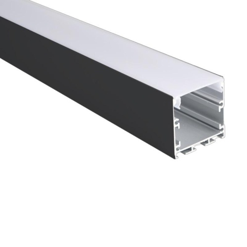 Профиль для светодиодной ленты PAL 3535-BLACK (комплект) накладной 2м анод.с подвесом Jazzway   | код 5059054 | JazzWay фото 2