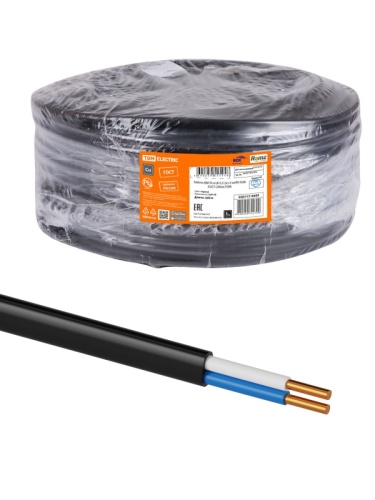 Кабель ВВГ-П нг(А)-LS 2х1.5 ок(N)-0.66 ГОСТ (бухта 200м) | код SQ0117-0449 | РЭМЗ ТМ Кабель ВВГ-П нг(А)-LS 2х1.5 ок(N)-0.66 ГОСТ (бухта 200м) | код SQ0117-0449 | РЭМЗ ТМ