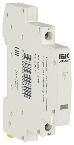 ARMAT Лампа инд. одинарная LED 110-220В DC бел. IEK | код AR-LED-1-3-W | IEK