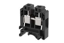 Клемма проходная винтовая 16 мм2, на 2 подключения, черная KUT16(BK) | код 1106010005 | Elmex