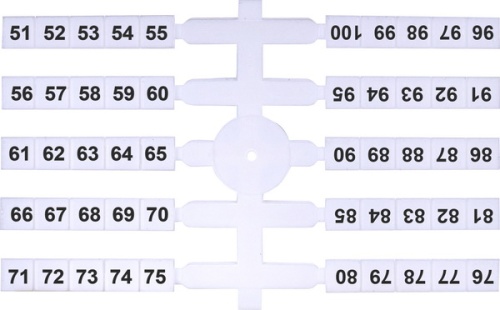 Маркировочная табличка (200шт.) EO3 (51-100) | код 003901774 | ETI Маркировочная табличка (200шт.) EO3 (51-100) | код 003901774 | ETI
