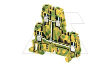 Клемма ZS6-D1-PE/6 для заземления, 2 уровня, 4 контакта, 720А/1c, ж./зеленый | код 1SNK506250R0000 | Entrelec