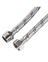 Подводка гибкая для воды 1/2' ВВ 100см латунь (1418) | код 01418 | AQUALINK