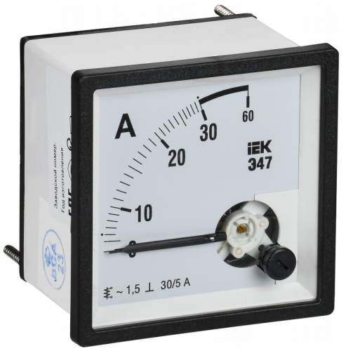Амперметр Э47 30/5А кл. точн. 1,5 72х72мм IEK | код IPA10-6-0030-E | IEK Амперметр Э47 30/5А кл. точн. 1,5 72х72мм IEK | код IPA10-6-0030-E | IEK