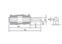 Входной вал редуктора 050, Q50 диаметр внутренний/наружний 14/14 мм. | код KS0505008 | INNOVARI