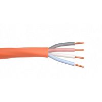 Кабель монтажный огнестойкий ТЕХНОКАБЕЛЬ-НН КПСнг(А)-FRLS-2х2х0,75, медный, неэкранированный, с низким дымо и газовыделением, 50 м, оранжевый | код КПСнг(А)-FRLS-2х2х0,75/50 | ТЕХНОКАБЕЛЬ-НН