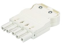 Розеточный разъем на кабель диам. 7 - 13,5 мм, 5 полюсов, винтовая фиксация, номинальное напряжение: 250/400V, номинальный ток: 20A, цвет: белый, серия gesis GST18i5 | код 92.953.4053.0 | Wieland