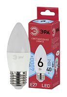 Лампа светодиодная LED B35-6W-840-E27,свеча,6Вт,нейтр,E27 | код Б0020621 | ЭРА