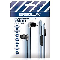 Наушники вакумные с микрофоном проводные ELX-WHP02P-C02 ПРОМО 3.5мм 1.2м пакет черн. | код 15280 | Ergolux