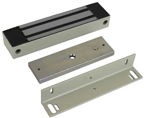 Замок электромагнитный ML-350N с углоком(цвет серый,усилие 400кг) (ML-350N с уголком) | код AT-06654 | AccordTec