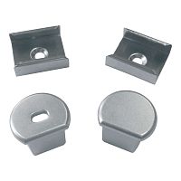 Набор аксессуаров UFE-N07 SILVER A POLYBAG для алюм. профиля крепеж. скобы 4шт сталь заглушки 4шт пластик серебр. Uniel UL-00000627