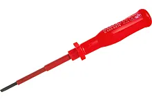 Отвертка изолированная 1000 В, CrV сталь, пластиковая ручка 3х75 мм SL | код 55801 | FIT
