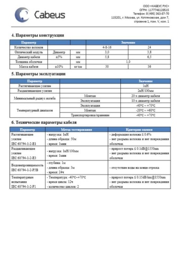Кабель волоконно-оптический CLT-A-9-01X04-J-PE-D-OUT-40 9/125мкм одномод. 4 волокна loose tube для внешн. прокладки (-40-+70град.C) PE (F90040115B) черн. (м) Cabeus 7732c фото 4 Кабель волоконно-оптический CLT-A-9-01X04-J-PE-D-OUT-40 9/125мкм одномод. 4 волокна loose tube для внешн. прокладки (-40-+70град.C) PE (F90040115B) черн. (м) Cabeus 7732c фото 4