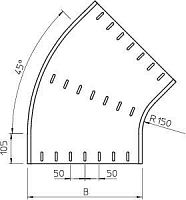 Секция угловая 45град. 60x500 горячий цинк | код 7066503 | OBO Bettermann
